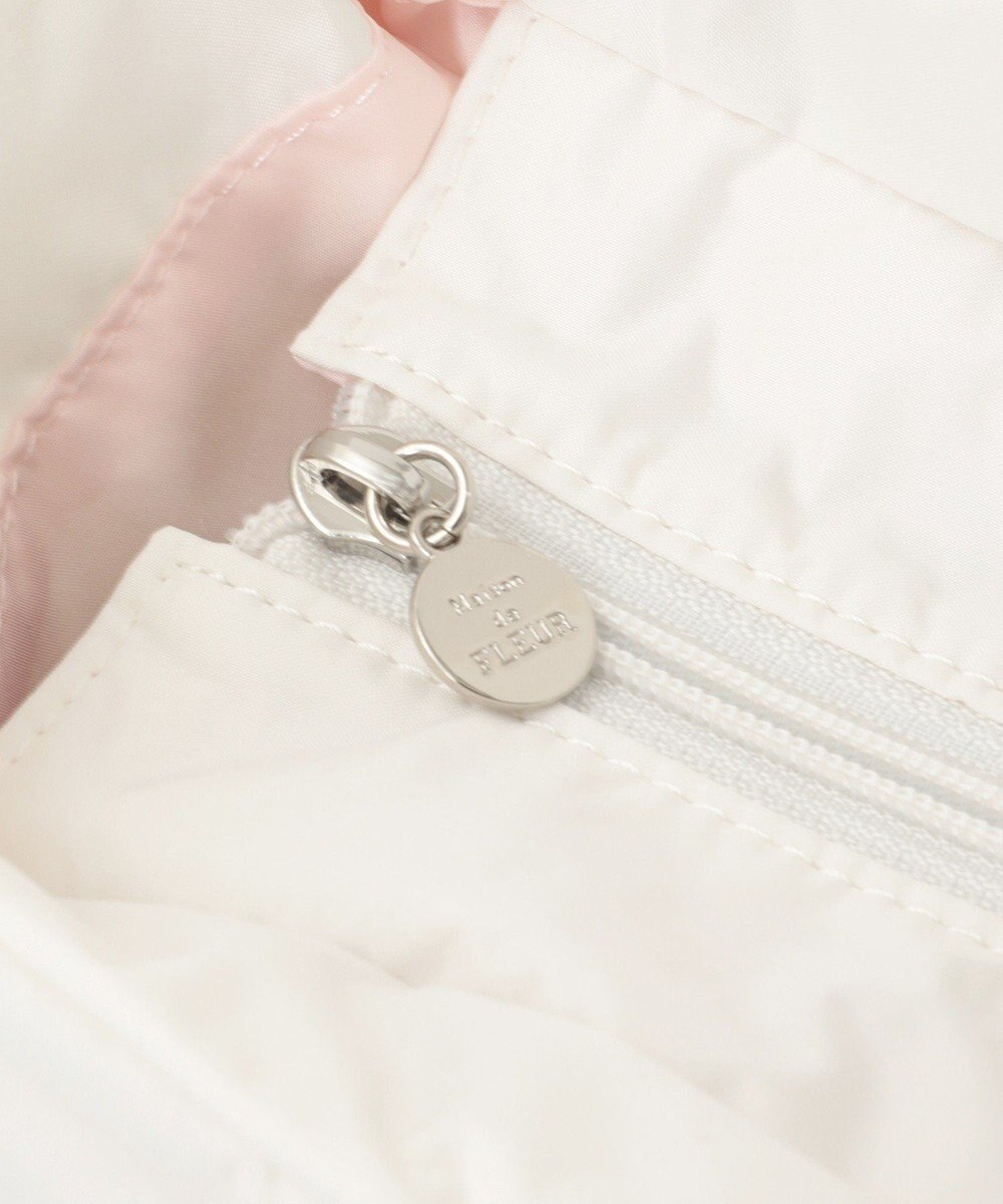 Maison de FLEUR リボン刺繍パファートートバッグ 