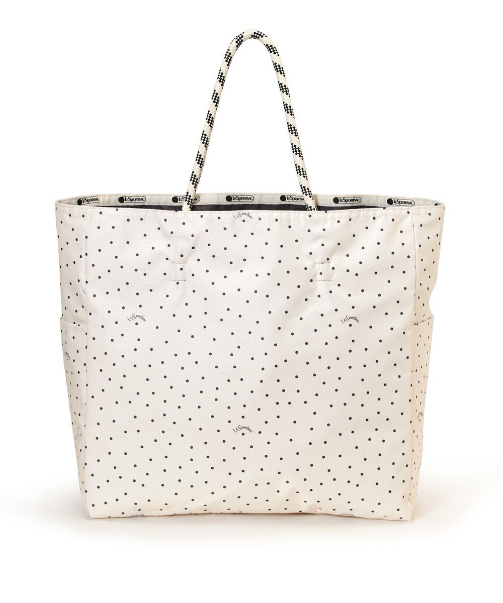 LeSportsac LARGE 2 WAY TOTE/2ウェイサンダー/アイボリードッツ 