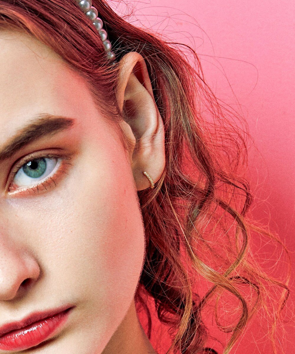 TOCCA 【WEB限定】FRILL DIAMOND PIERCED EARRINGS K10 ダイヤモンド ピアス 