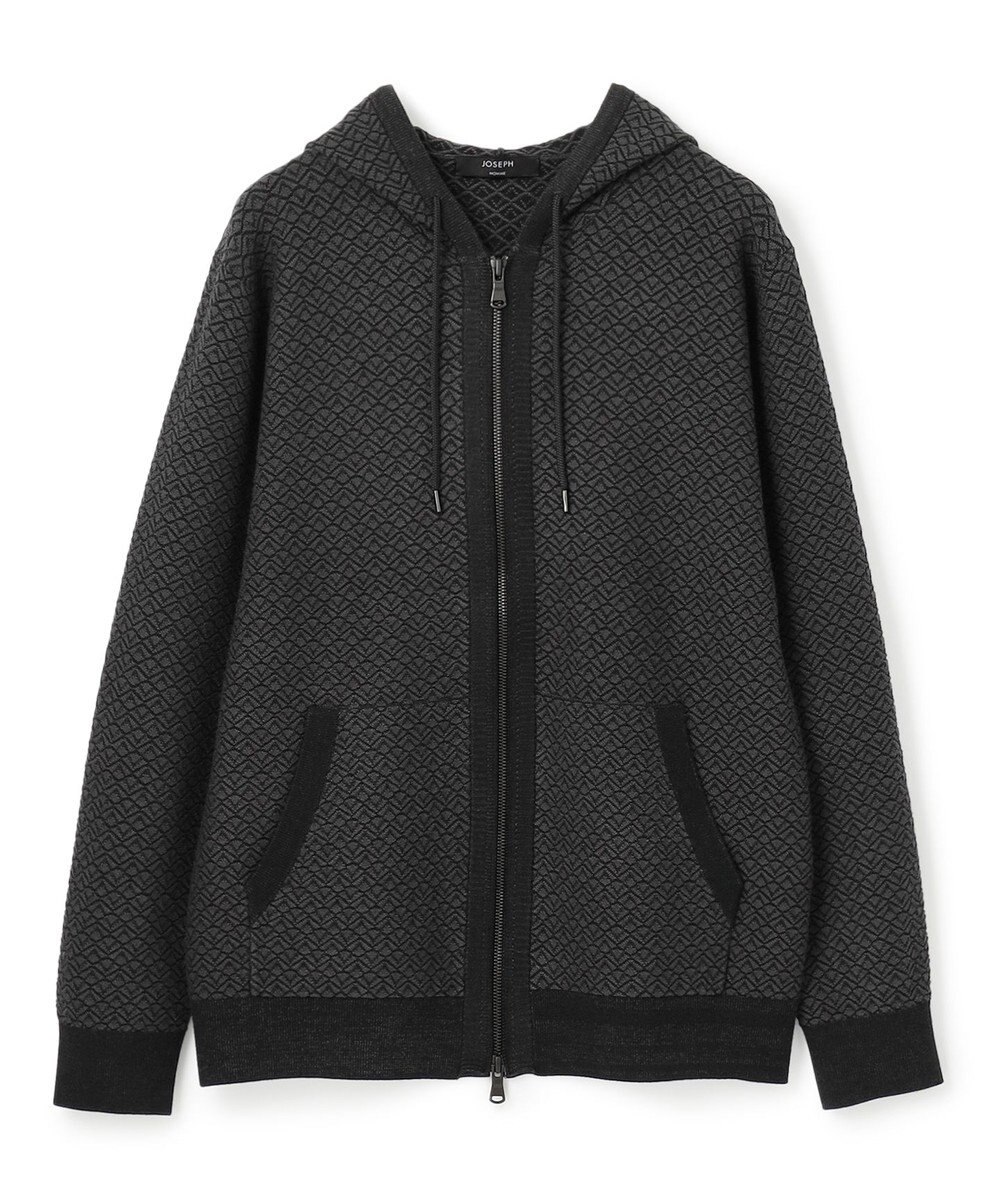 JOSEPH HOMME 【イージーケア】 ヴィスコースリンクス　ジップアップニットフーディー 