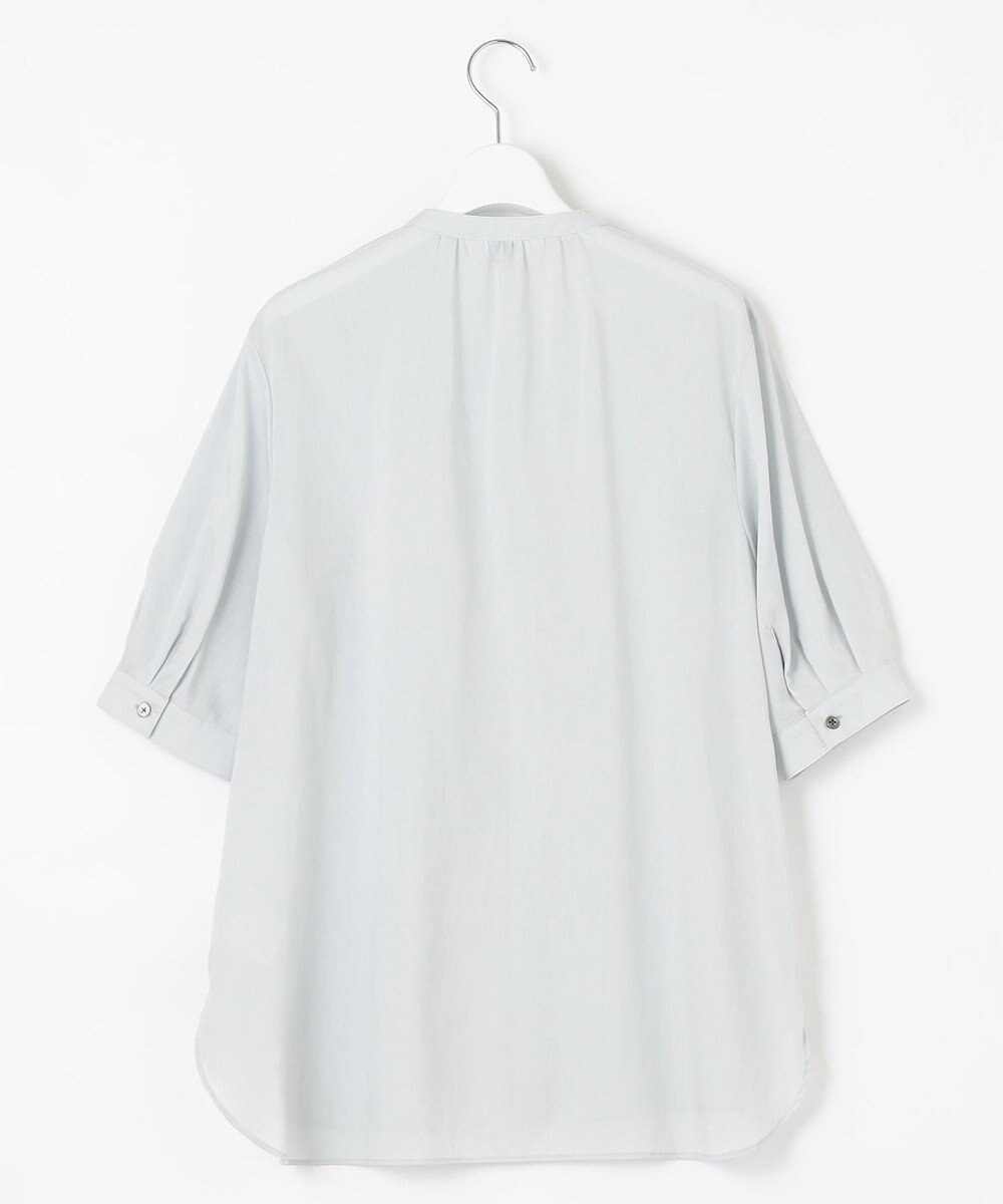 J.PRESS LADIES L 【WEB限定カラーあり・洗える】ラミーポプリン バンドカラー ブラウス 