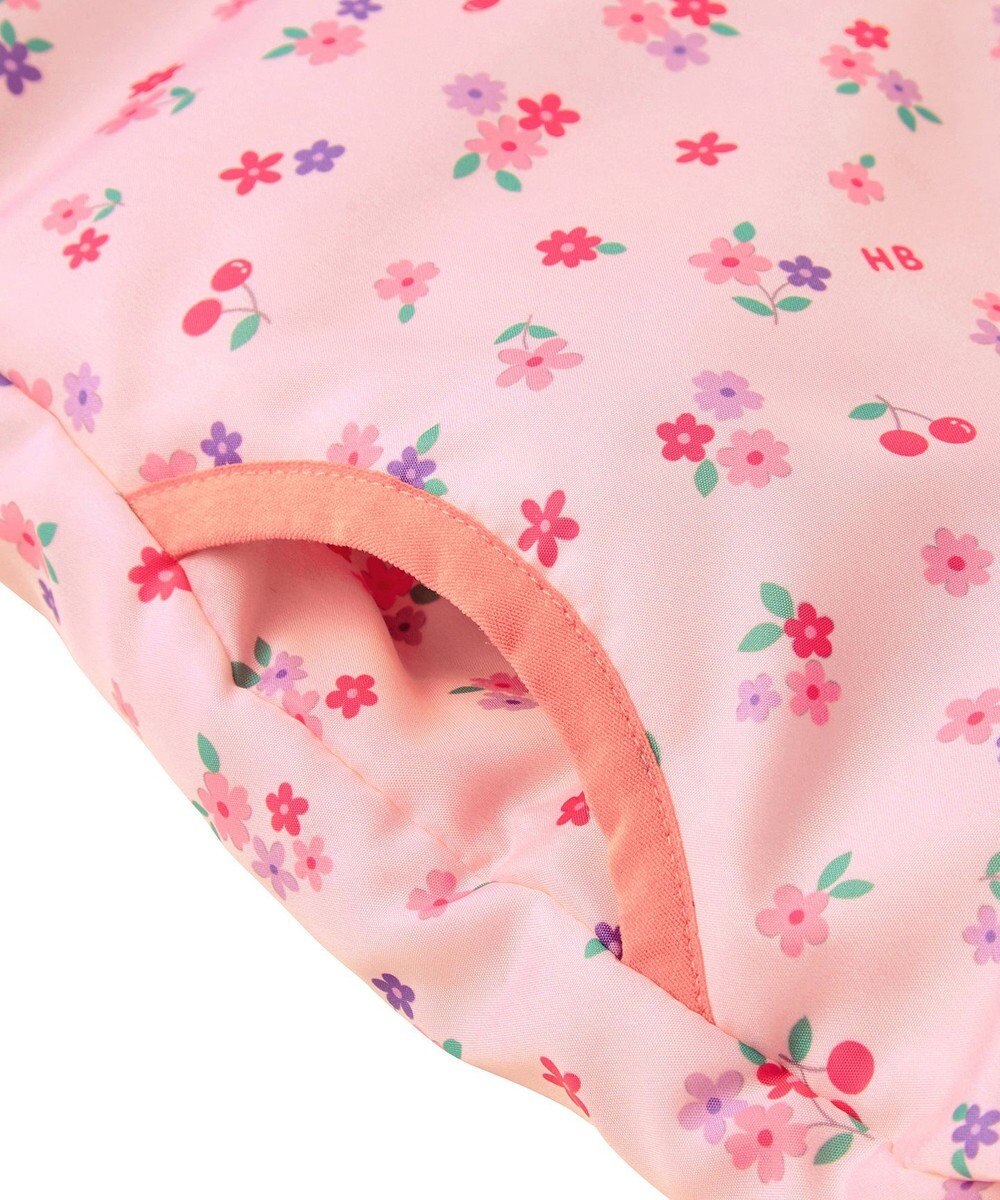 MIKI HOUSE HOT BISCUITS 【70-100cm】 裏ボアフリース 総柄ジャンプスーツ 