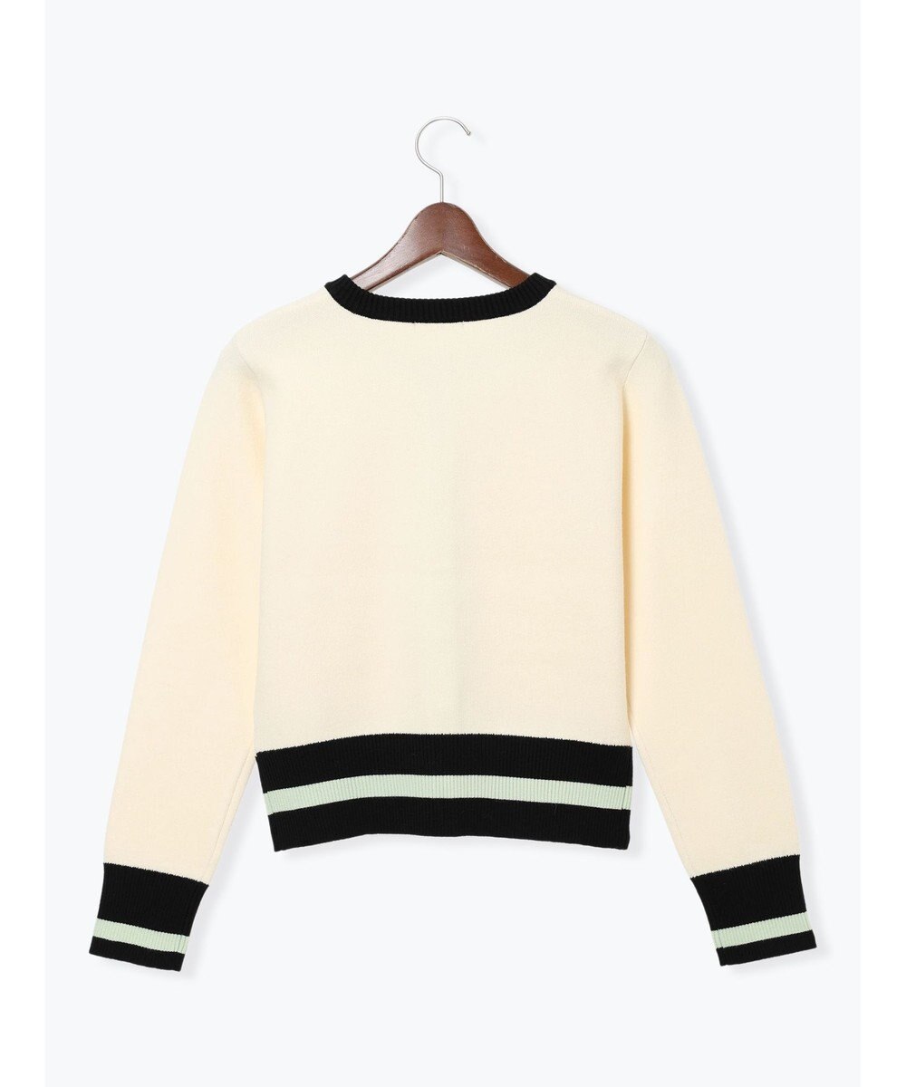 Te chichi バイカラークラシカルカーディガン 