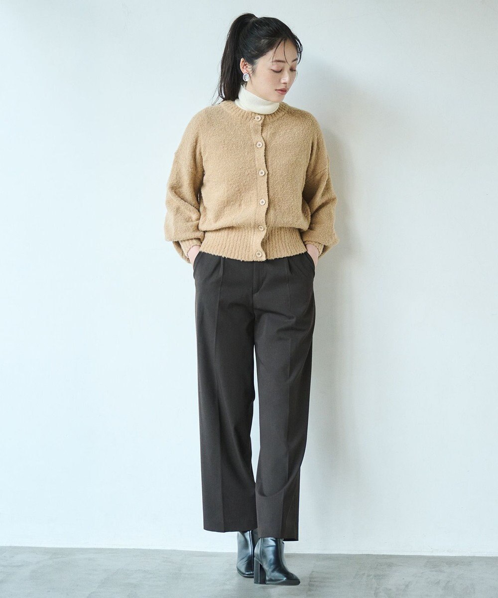 #Newans 【洗える】ボリュームスリーブニットカーディガン 