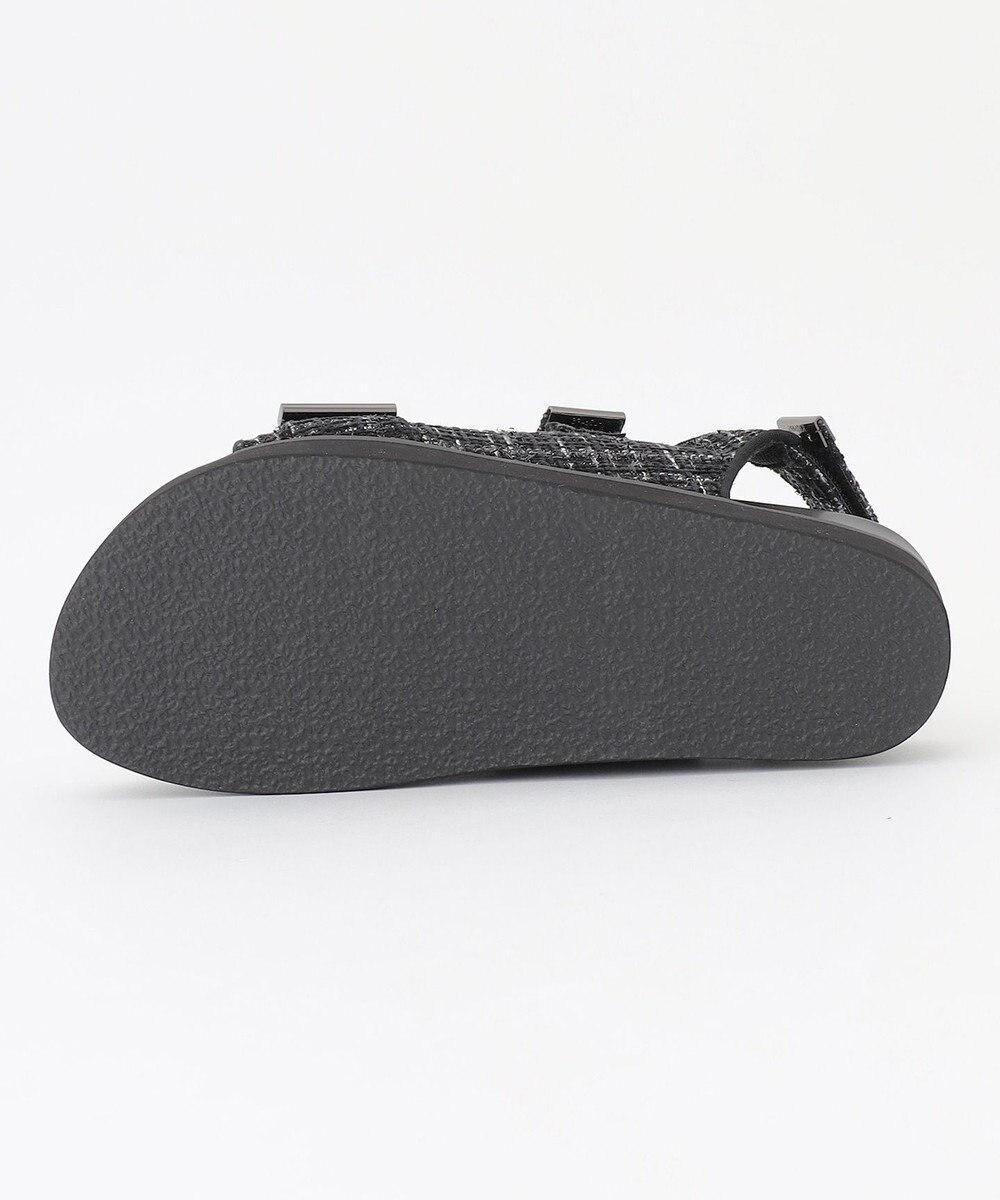 Feroux パールポイントツイード／キルティング サンダル 