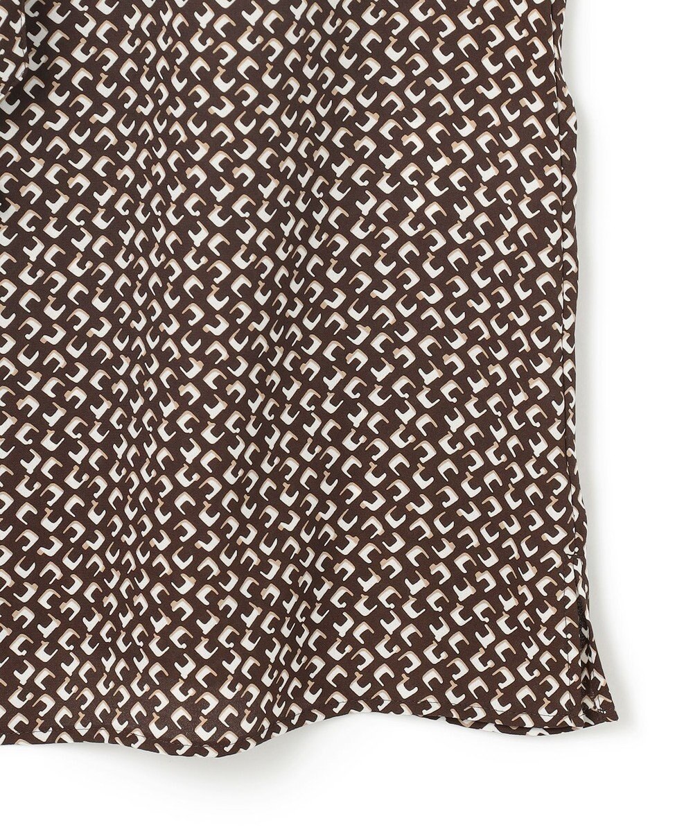 23区 【洗える】モダンジオメトリックプリント ブラウス 