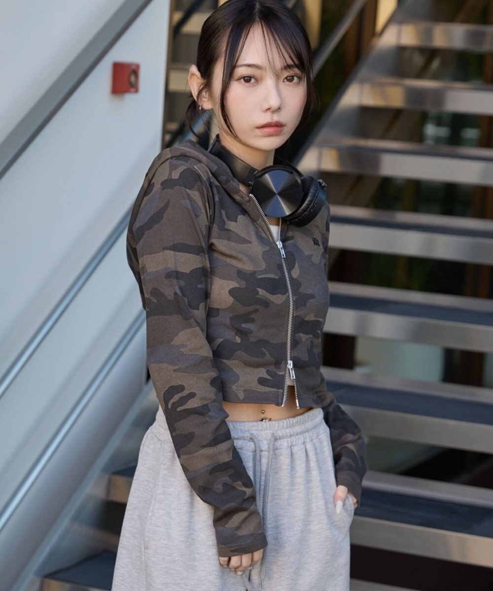 WEGO リブジップパーカー 