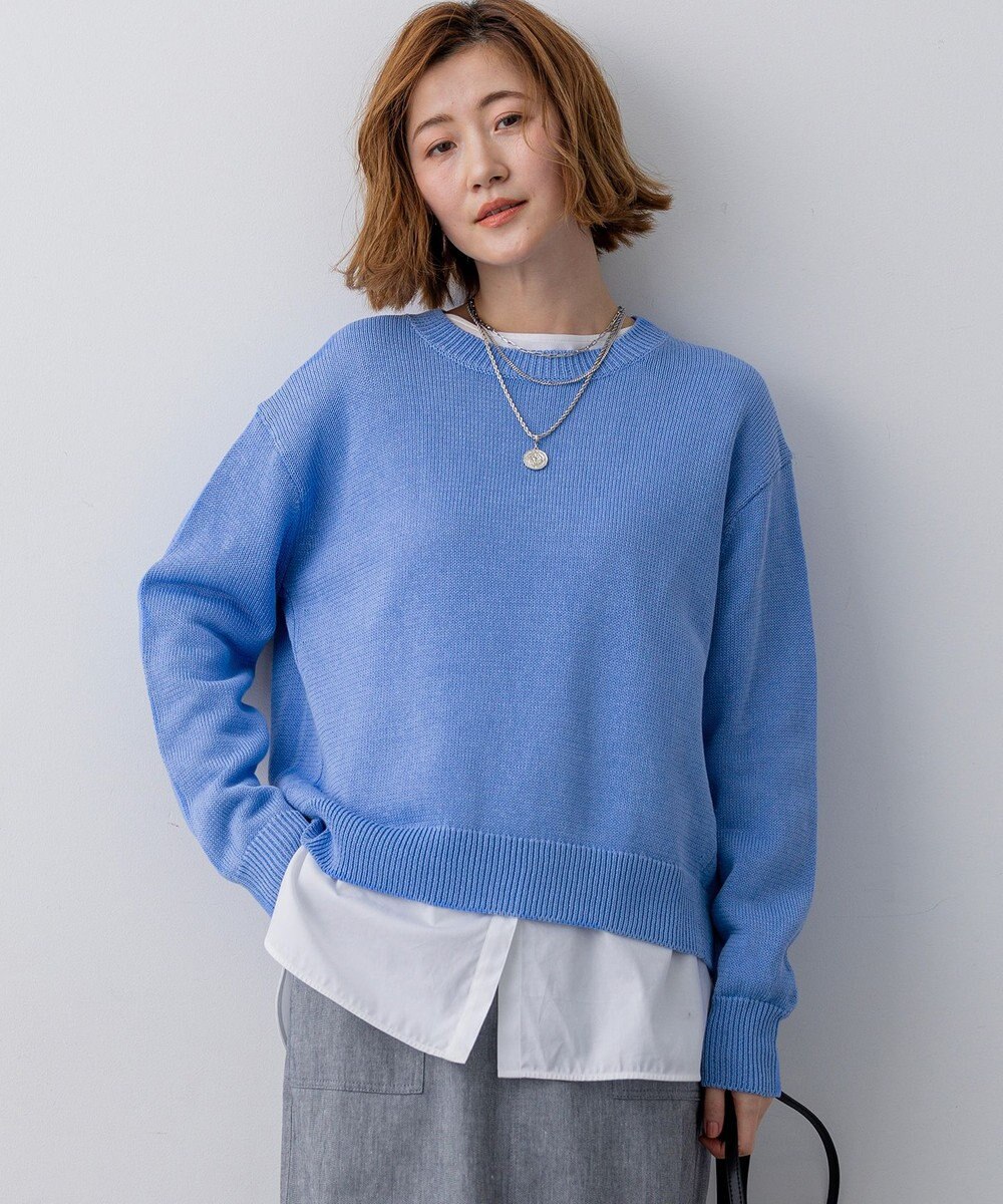 23区 【先行予約】コットンギマ クルーネック ニット 