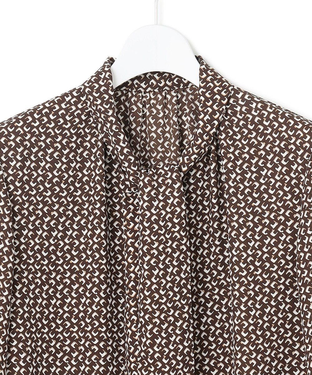 23区 【洗える】モダンジオメトリックプリント ブラウス 