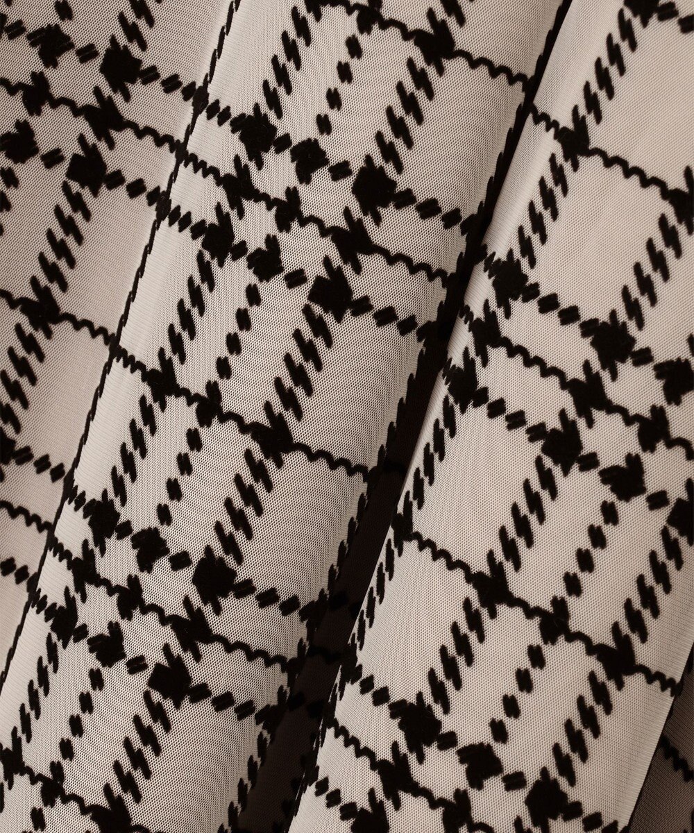 Feroux フロッキーチェック・ドット スカート 