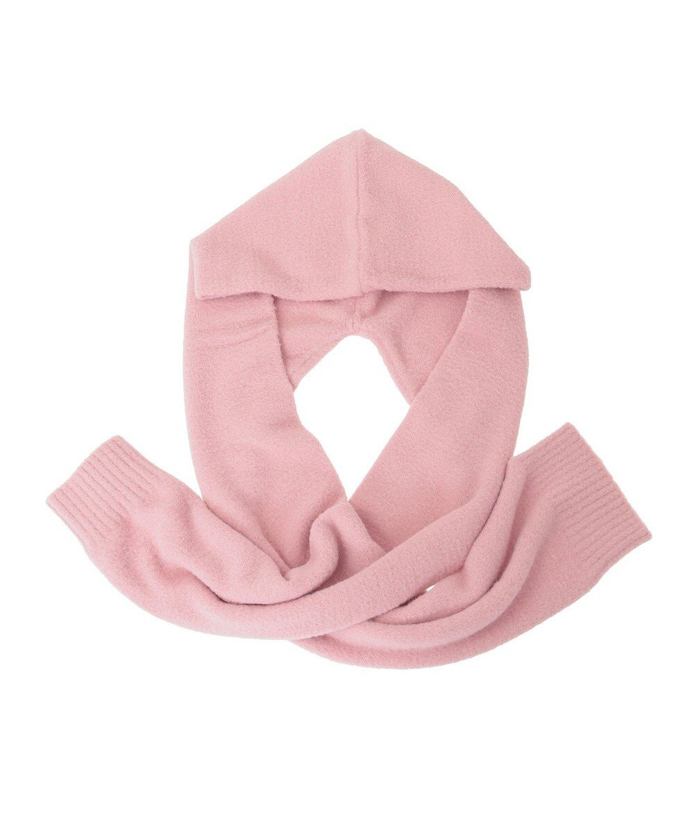 earth music&ecology 【イージーケア】パウダーシャギーフーディーマフラー 