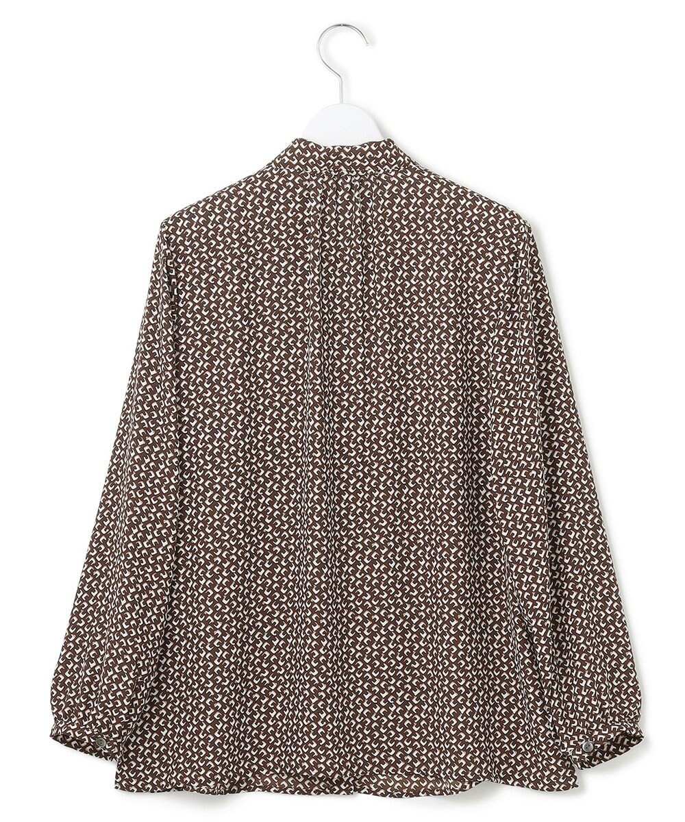 23区 【洗える】モダンジオメトリックプリント ブラウス 