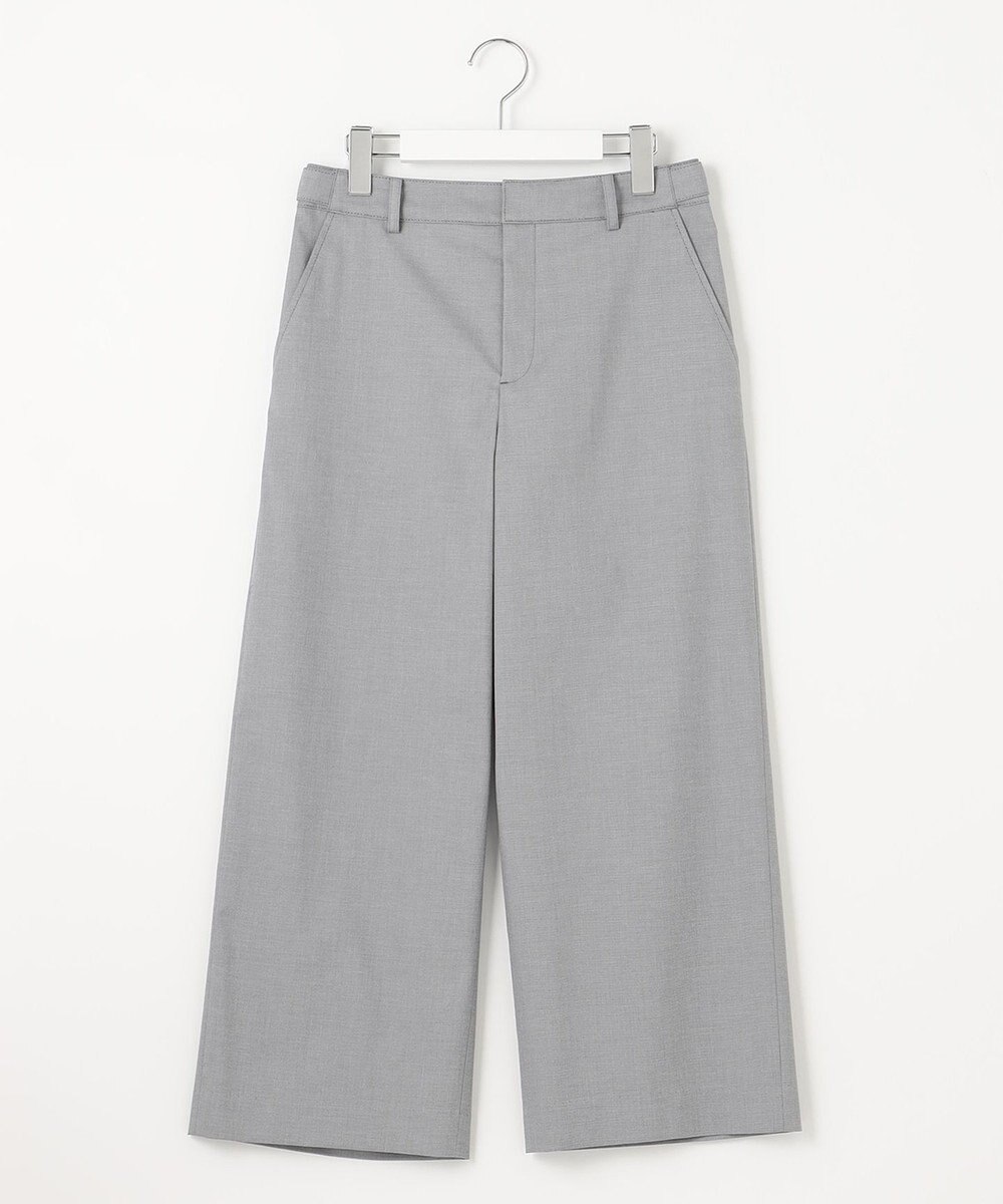 J.PRESS LADIES 【WEB限定カラーあり・セットアップ対応・洗える・撥水・防汚】コットンFITTYシャーク ワイド アンクル パンツ 