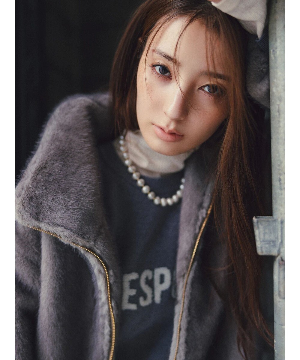 Te chichi 【宮本茉由着用】グラデーションファースタンドジャケット 