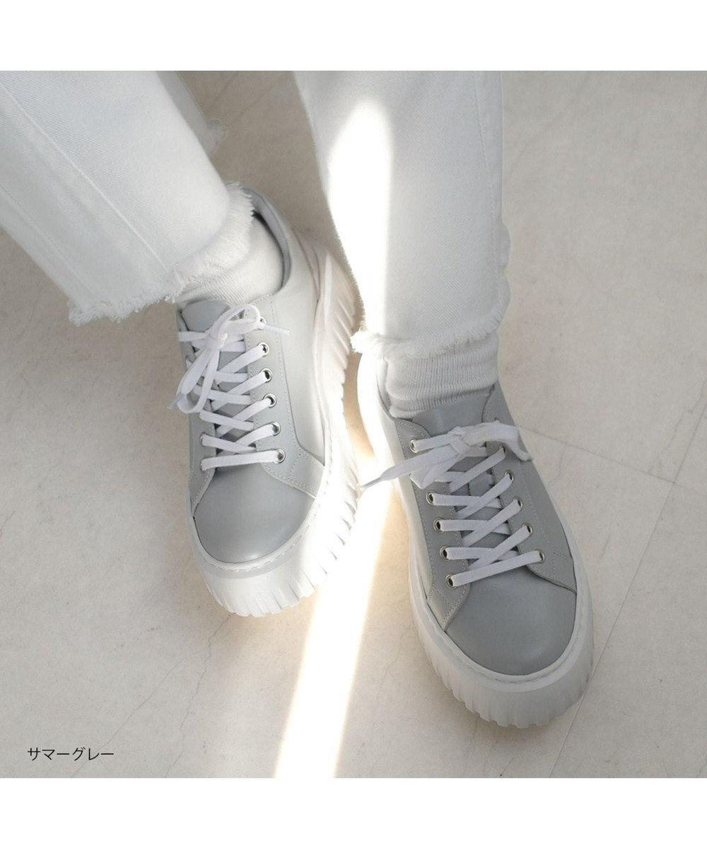 Pointer 日本製 レースアップ厚底スニーカー 