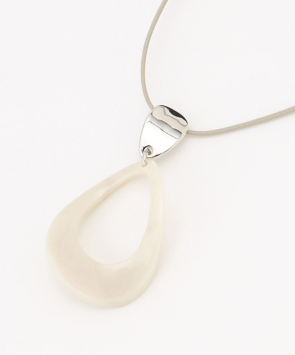 J.PRESS LADIES マーブルオーバルネックレス 