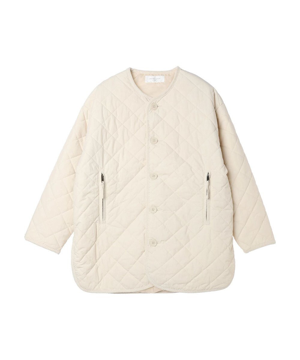 Green Parks キルティングノーカラーブルゾン 