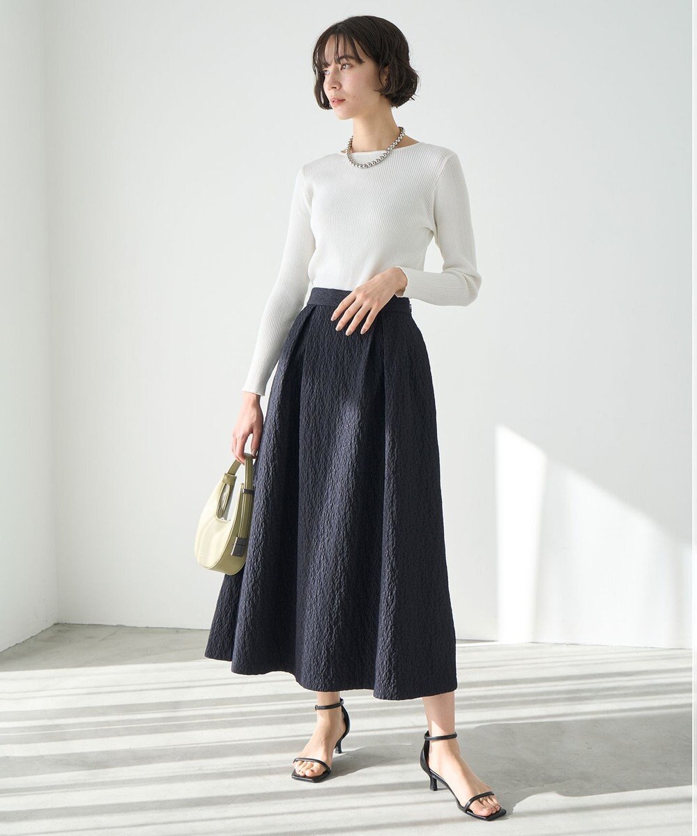 UNFILO コンパクトリブニット 