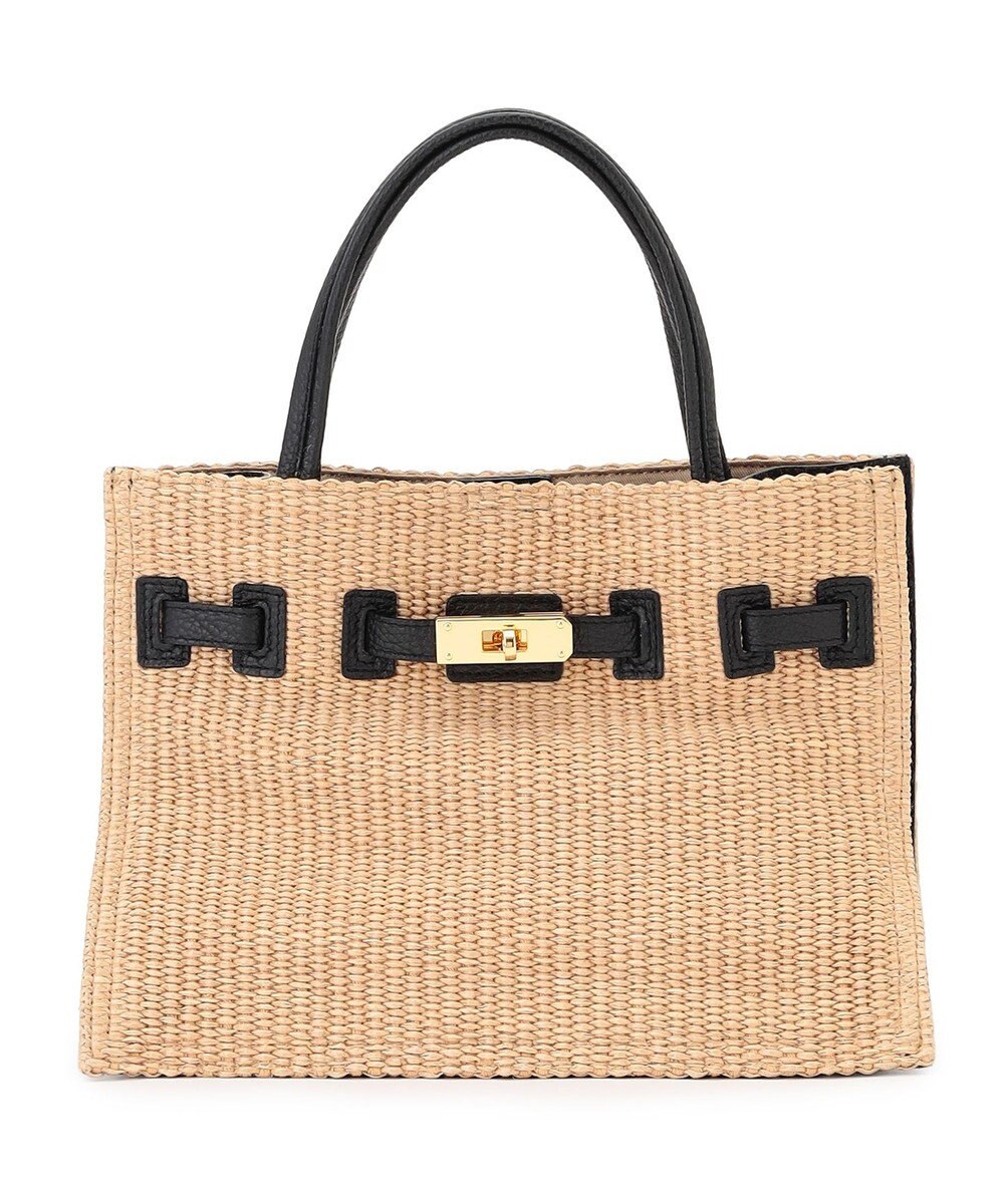 23区 【先行予約】VIOLAd'ORO イタリアンラフィアシート ベルトデザイン 2WAYトートバッグ 