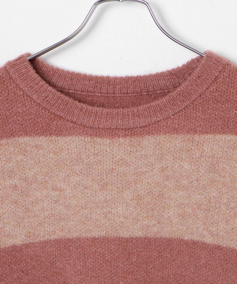 WEGO ボーダーフラッフィービッグニット 