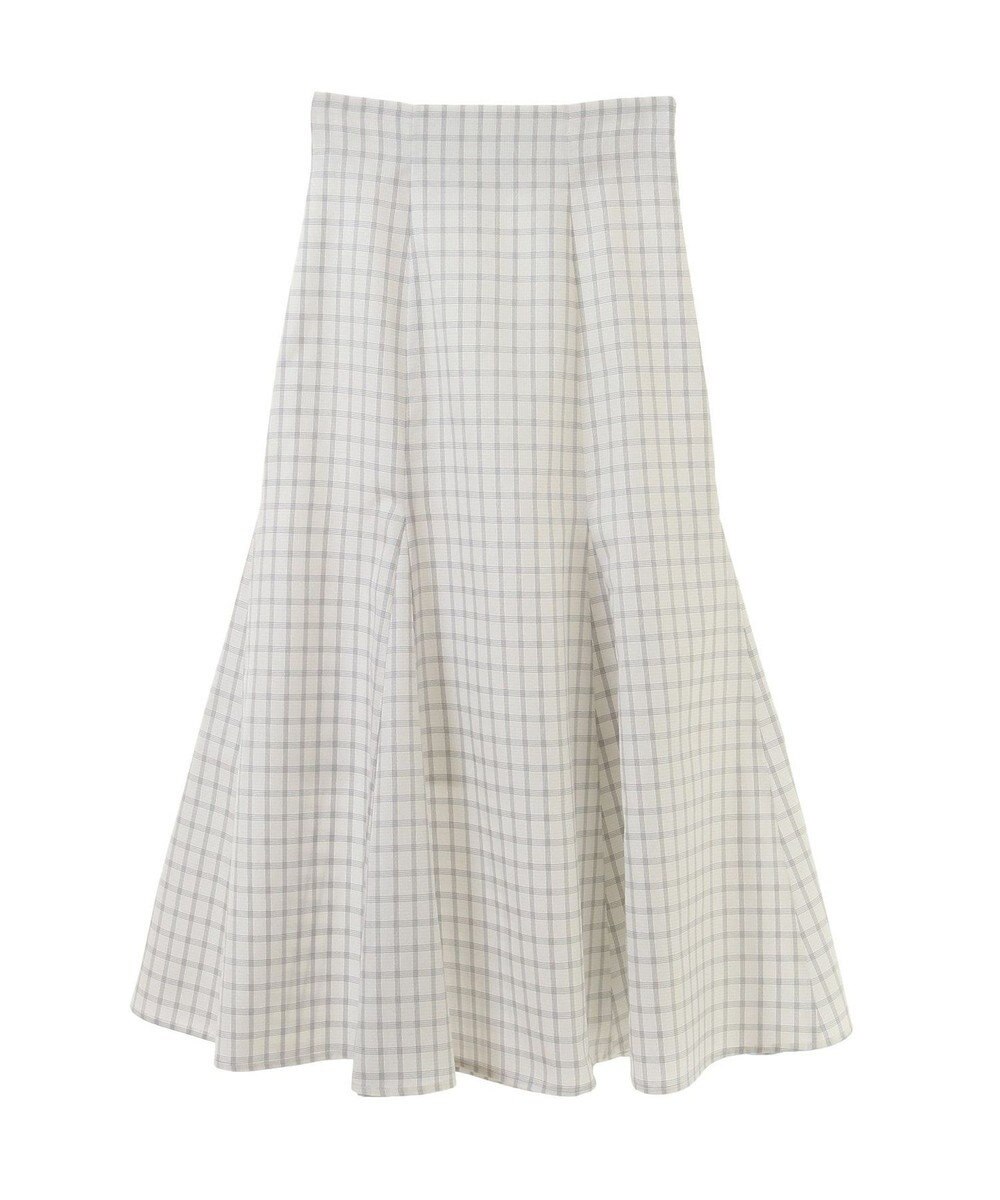 earth music&ecology 裾フレアチェックスカート 