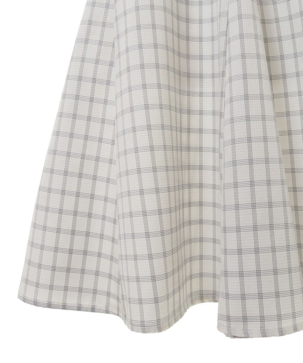 earth music&ecology 裾フレアチェックスカート 