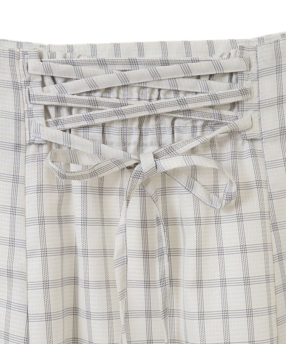 earth music&ecology 裾フレアチェックスカート 