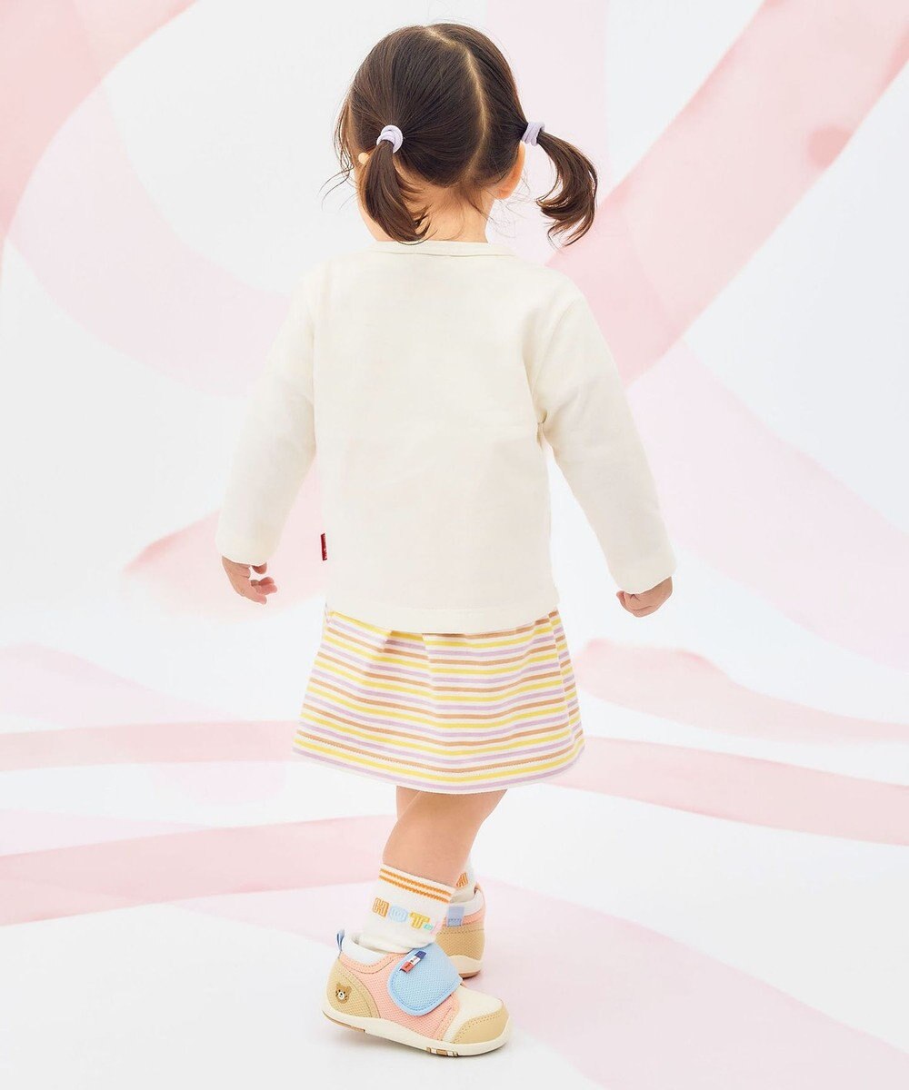 MIKI HOUSE HOT BISCUITS 【80-120cm】【Everyday Series】天竺素材 ワンポイントカーディガン 