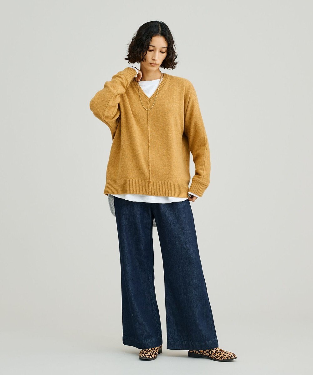 J.PRESS YORK STREET 【WOMEN】ウールカシミヤ ドルマンVニット 