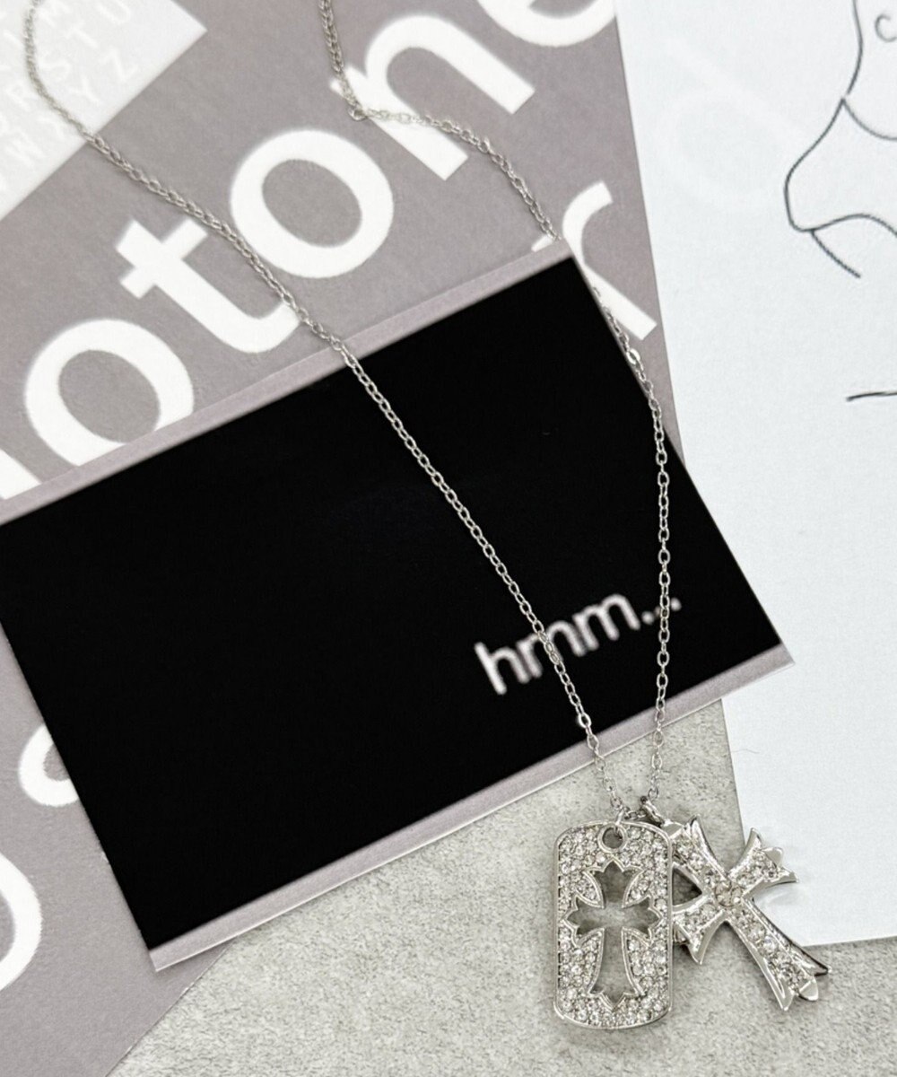 WEGO Lラインストーンダイカットネックレス 