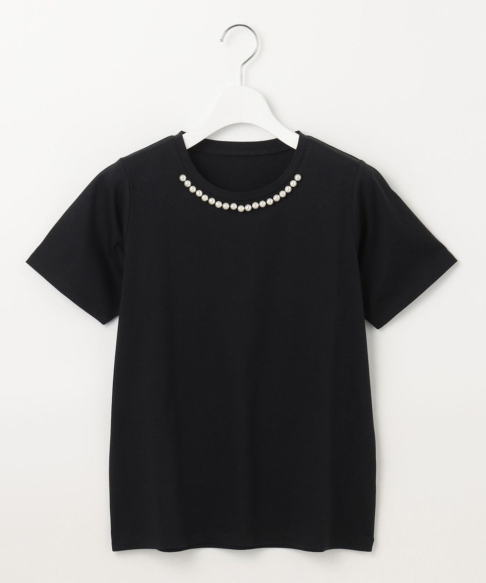 Feroux 【UVケア】パールネック Tシャツ 