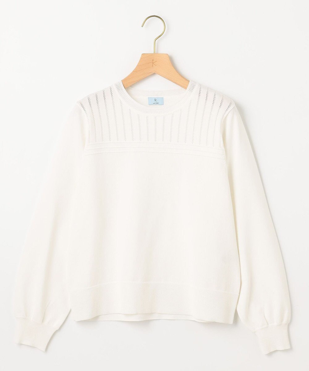 組曲 S 透かし柄 ニットプルオーバー 