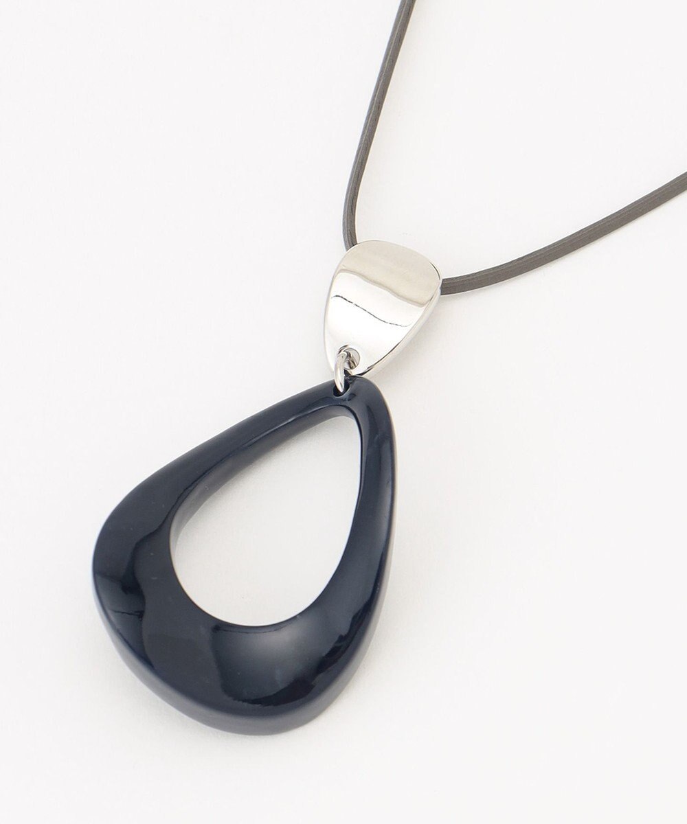 J.PRESS LADIES マーブルオーバルネックレス 