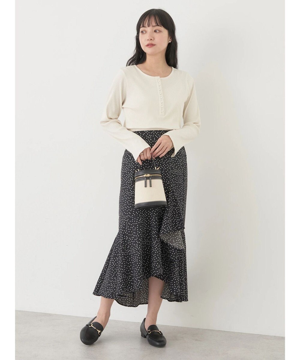 earth music&ecology アシメラッフルヘムスカート 