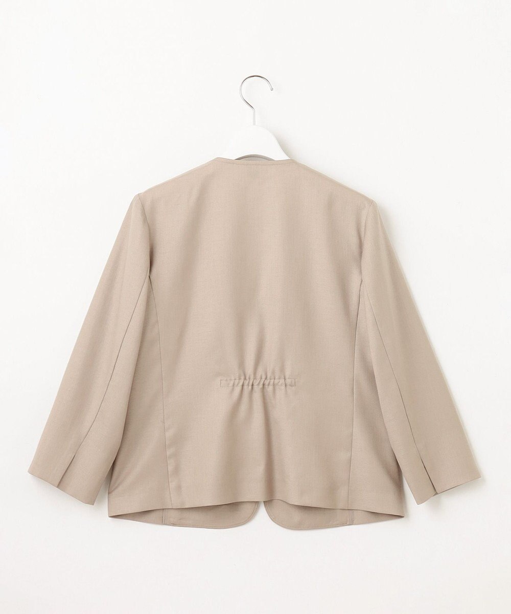 J.PRESS LADIES 【セットアップ対応・洗える・UVケア・速乾】 OXIJEWELストレッチ ノーカラー ジャケット 