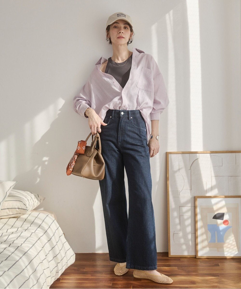 WEGO 【ANGIE VINTAGE/SMLサイズ展開】ワイドストレートデニムパンツ 