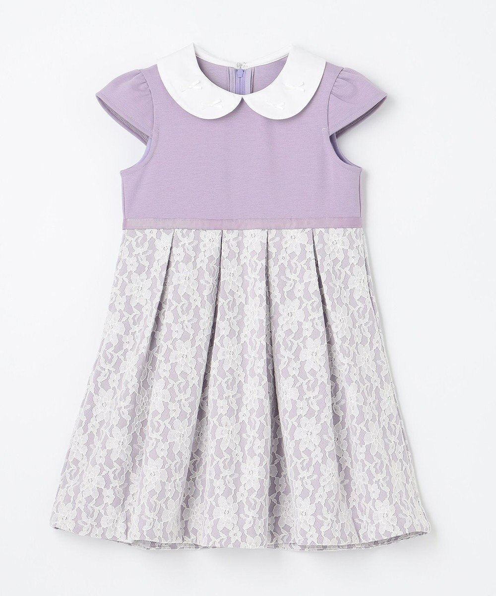 ANY KIDS 襟付きレースボンディングワンピース 