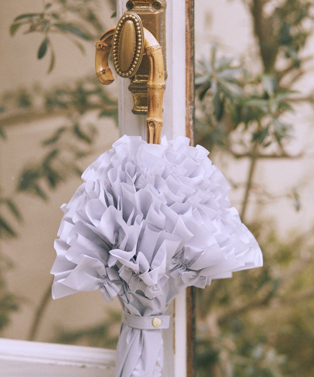 Maison de FLEUR 《晴雨兼用》遮光&UV CUT フリル傘 