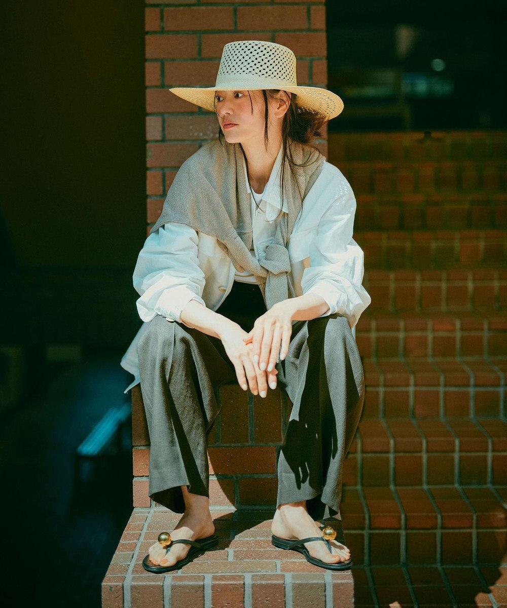 uncrave 【5周年企画・手洗い可】ライト リネン ワイドパンツ（uncrave STANDARD） 