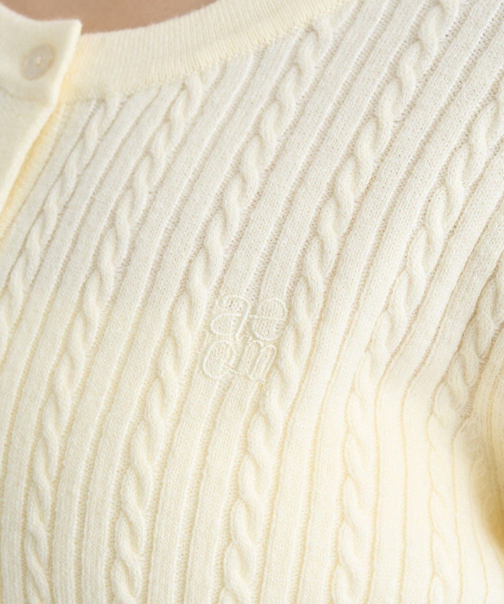 earth music&ecology ミニケーブルコンパクトカーディガン 