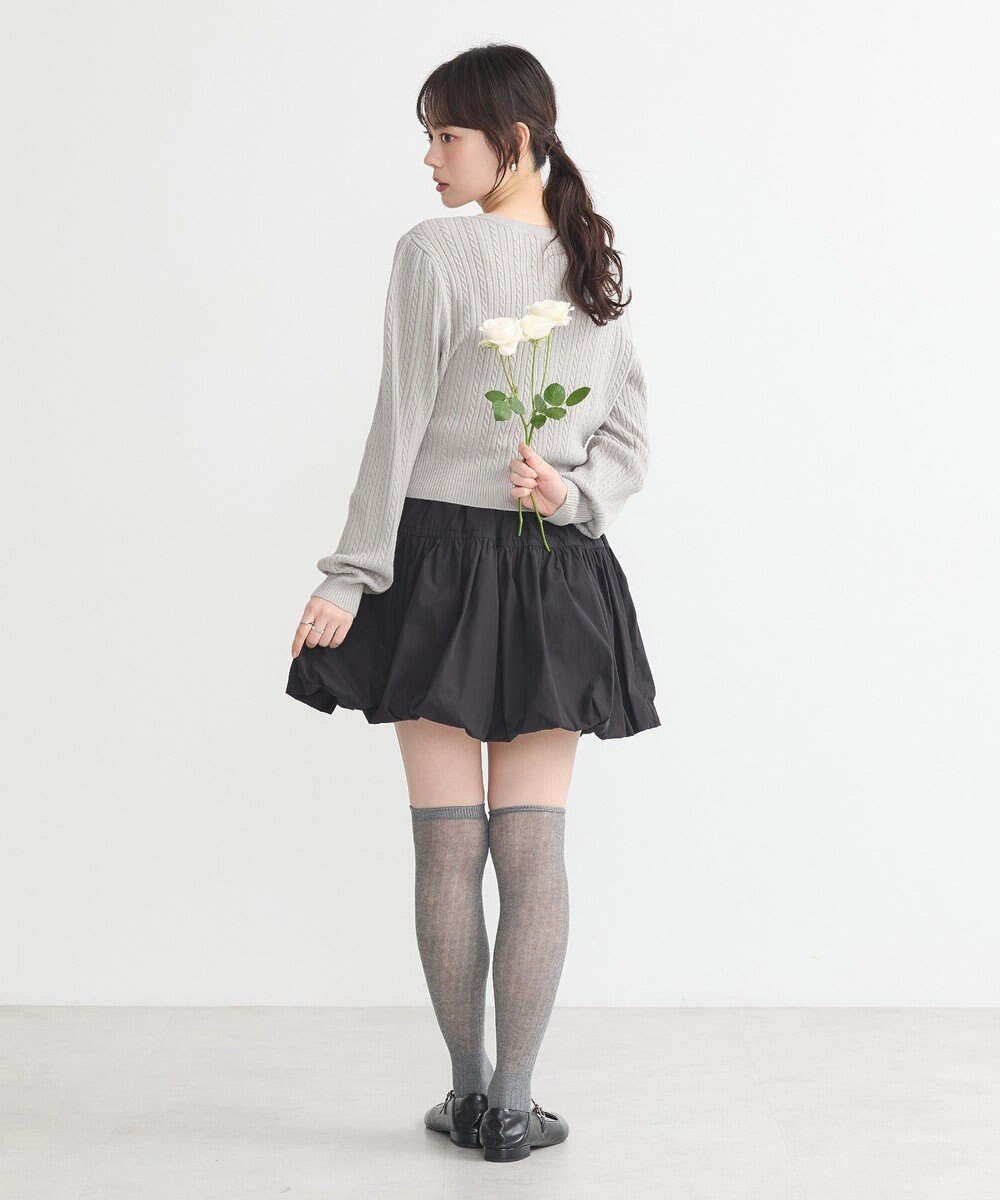 earth music&ecology ミニケーブルコンパクトカーディガン 