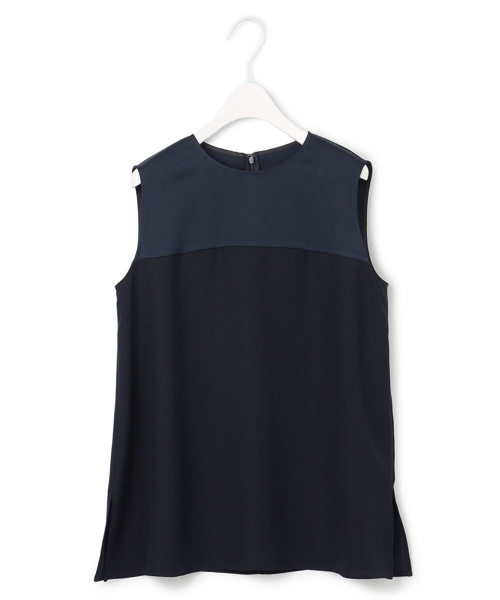 ICB 【接触冷感・UVケア・速乾・洗える】 FluidBackSatin ノースリーブブラウス 