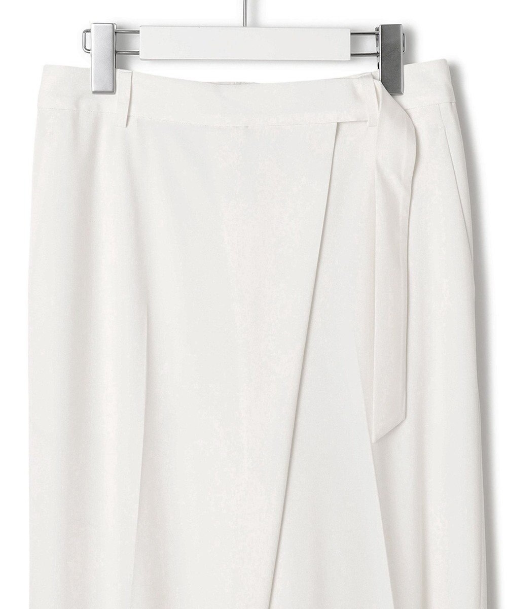 23区 L 【洗える】ポリエステルレーヨン ラップディテール パンツ 