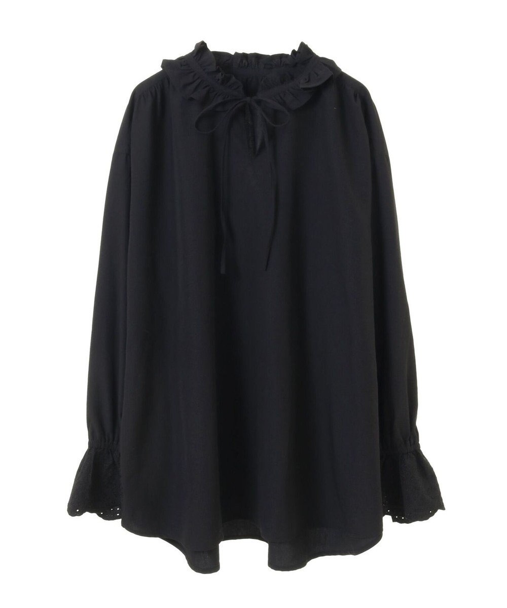 CRAFT STANDARD BOUTIQUE デシンフリル刺繍スリーブブラウス 