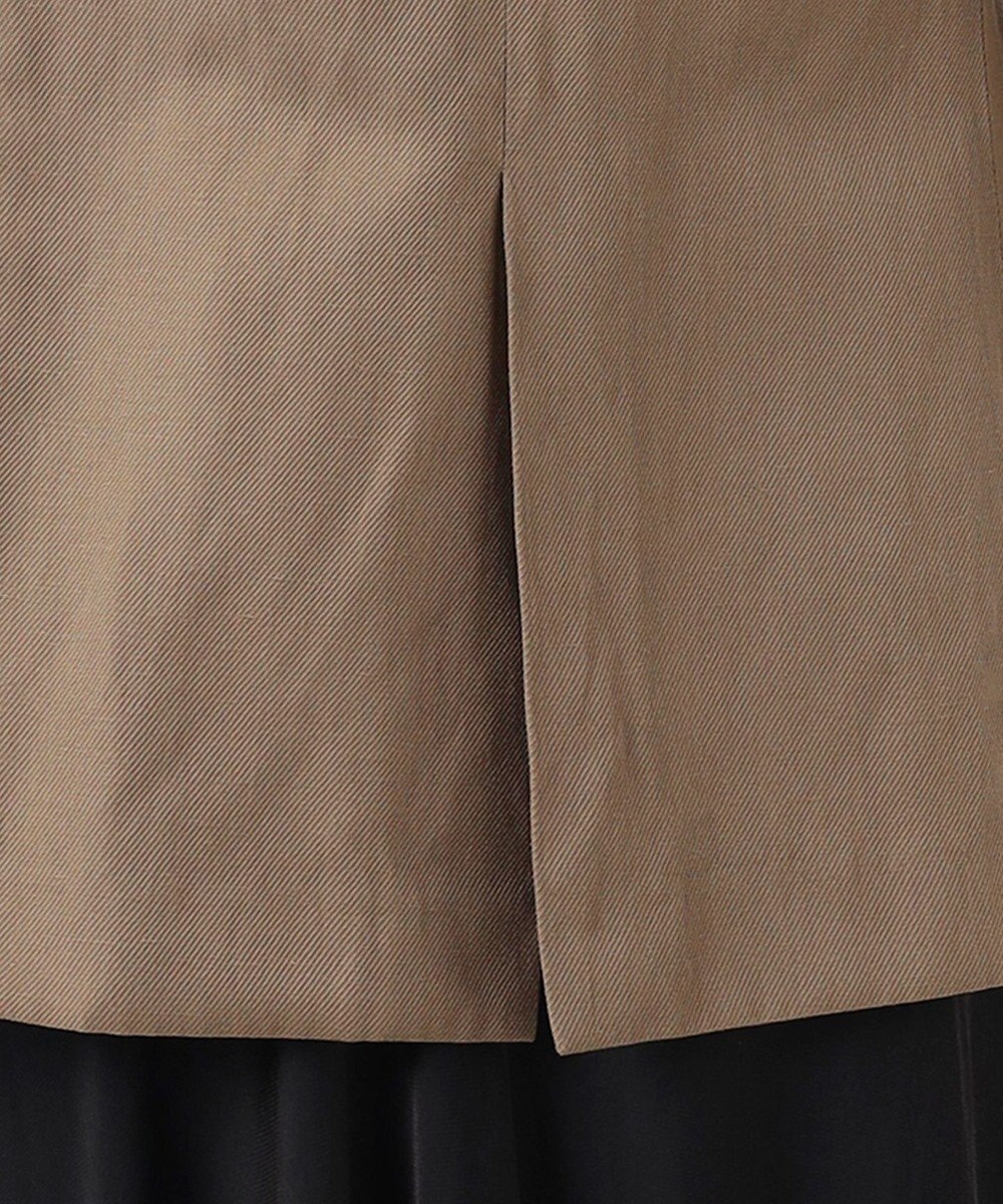 23区 【エステータ】ウールリネン レザートリミング ジャケット 