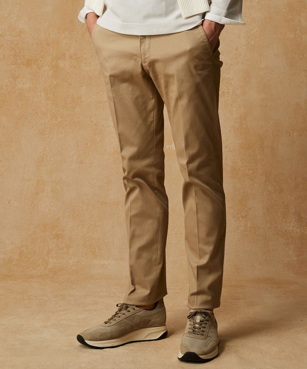 JOSEPH ABBOUD 【キングサイズ・25SS・ウエストも伸びる！オーガニックコットン使用】ハイパワーオーガニックピケ パンツ 