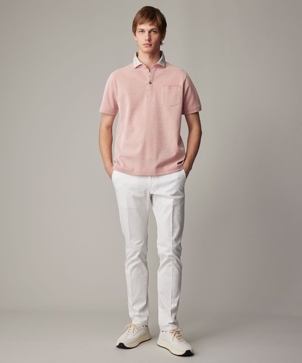 JOSEPH ABBOUD 【キングサイズ・25SS・ウエストも伸びる！オーガニックコットン使用】ハイパワーオーガニックピケ パンツ 