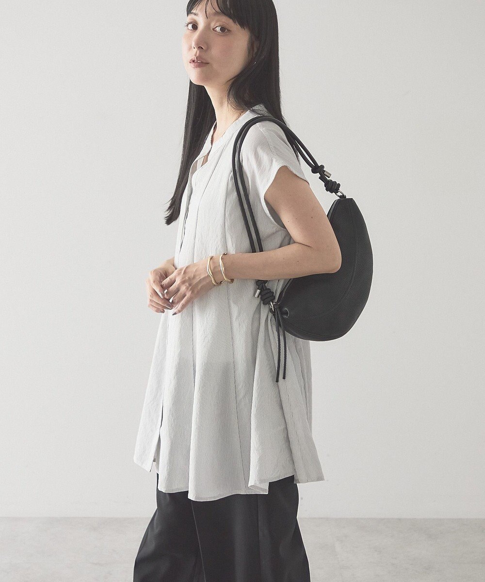 AMERICAN HOLIC 【予約】【接触冷感】フレンチスリーブフレアスキッパーブラウス 