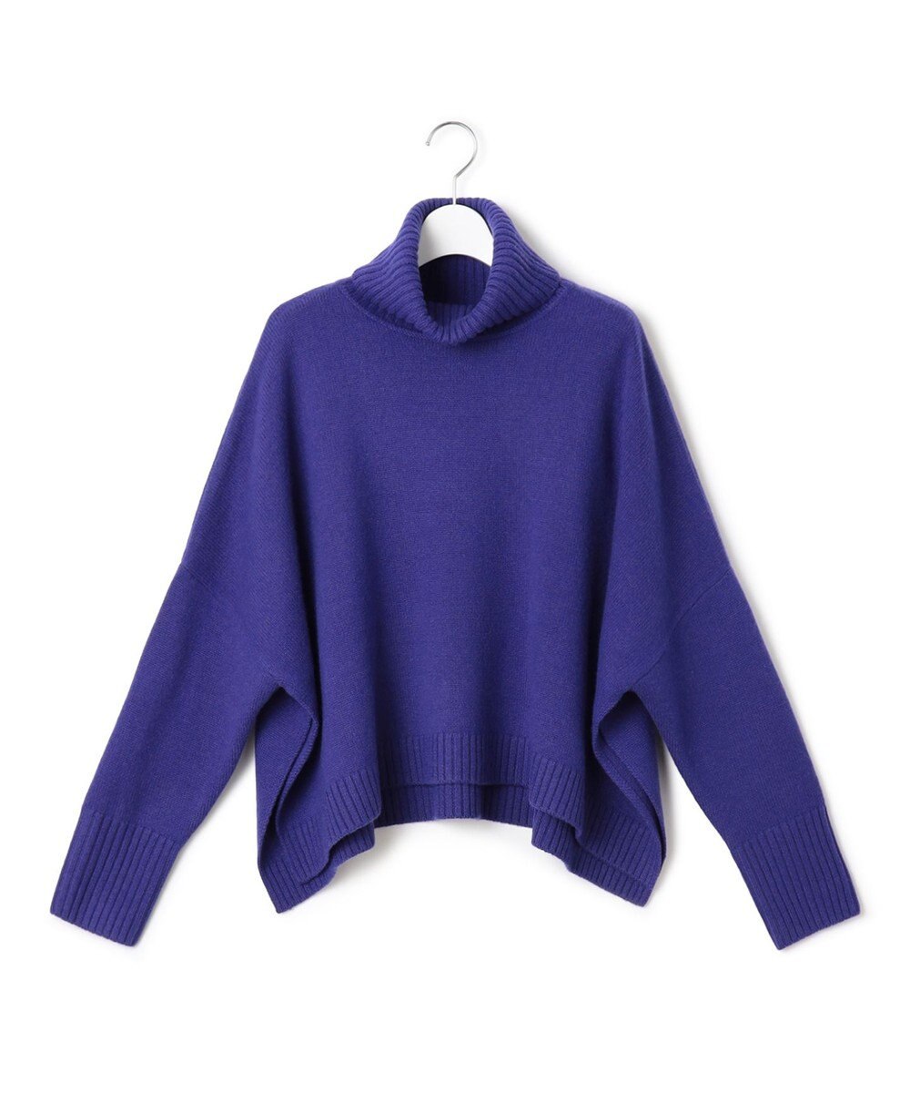 23区 L 【洗える】ウールカシミヤ ニットポンチョ 