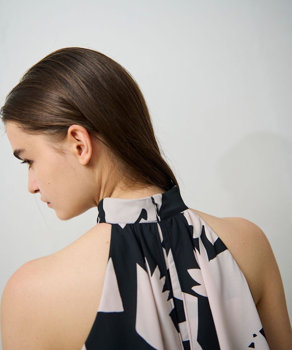 GRACE CONTINENTAL キカプリントホルタードレス 